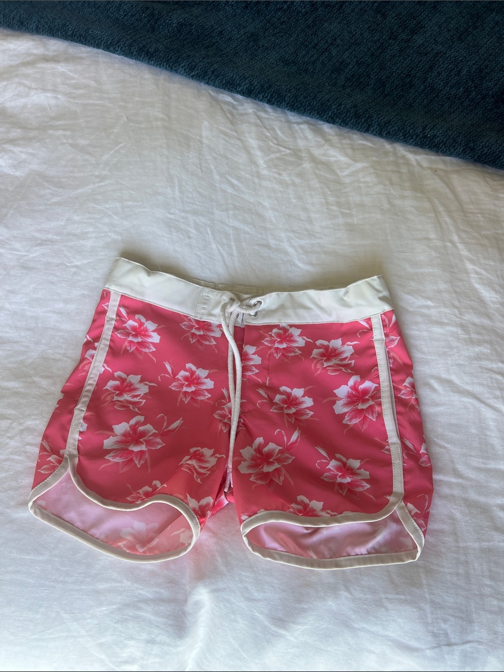 acacia swimwear Pink Floral Kids Swim Trunks
